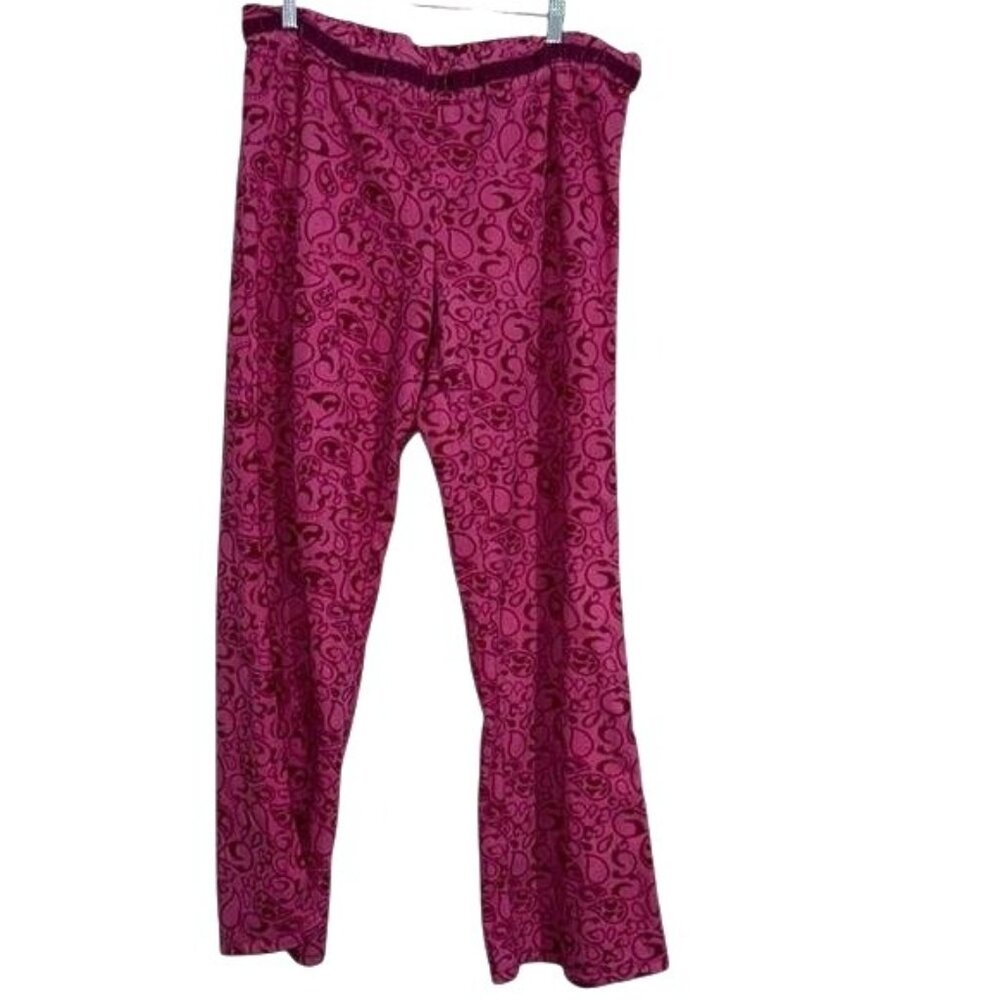 Colorado Clothing Paisley Fleece Pajama Pants X-Large Pink